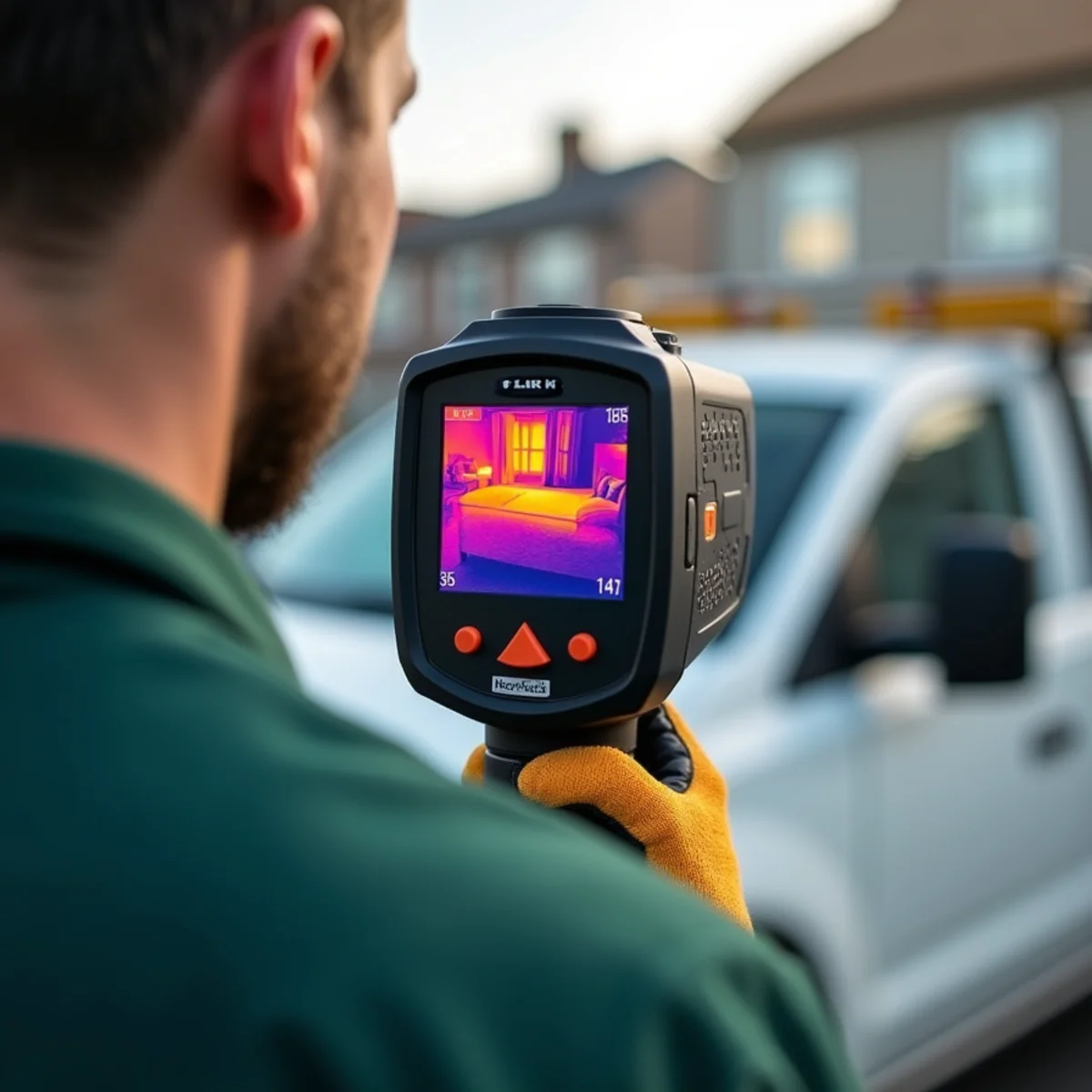 Thermal imaging monitor verifying lethal 125-degree temperature threshold