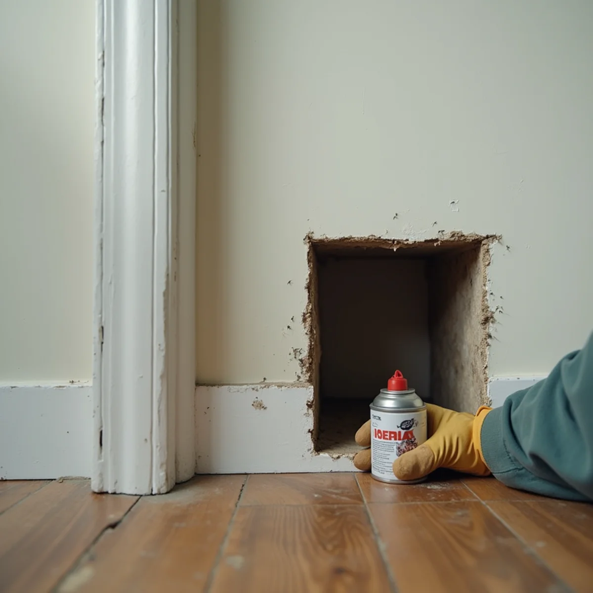 Consumer aerosol spray can unable to penetrate hidden wall void nests