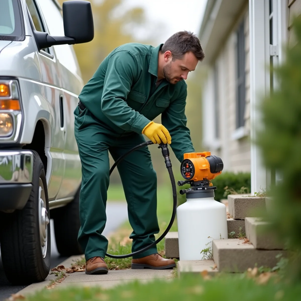 Precision perimeter treatment applied along Farmingdale home foundation - Farmingdale NY