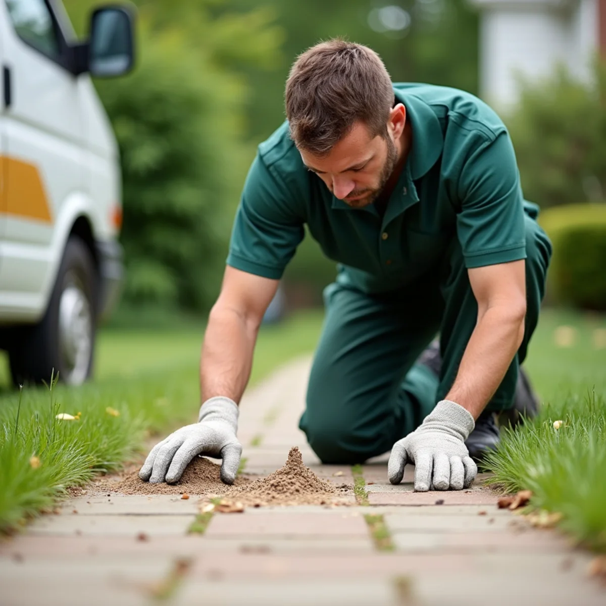 Treating pavement ant mounds on South Farmingdale patio pavers - South Farmingdale NY