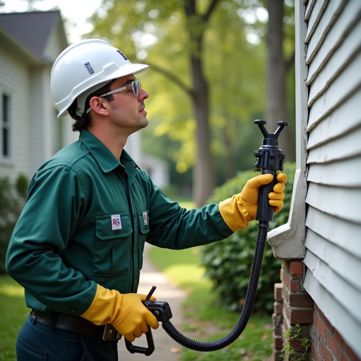 Precision perimeter treatment applied along Syosset home foundation - Syosset NY