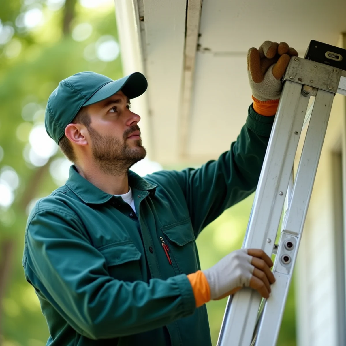 Inspecting roof soffit returns for wildlife gnawing in Woodbury - Woodbury NY